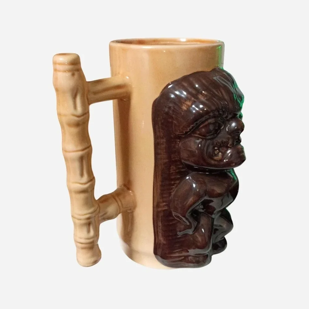 The South Pacific Man Hawaii Brown Ceramic Tiki Mug Al Herrington
